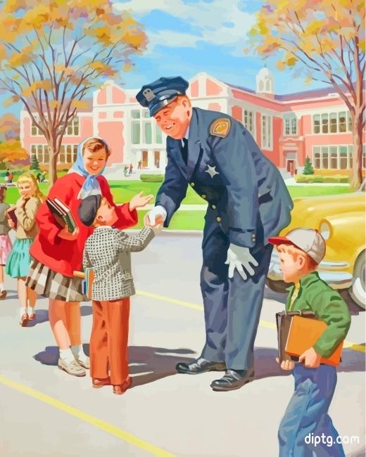 Friendly Police Officer Painting By Numbers Kits.jpg