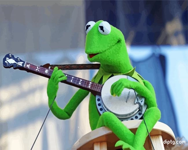 Kermit Playing Music Painting By Numbers Kits.jpg