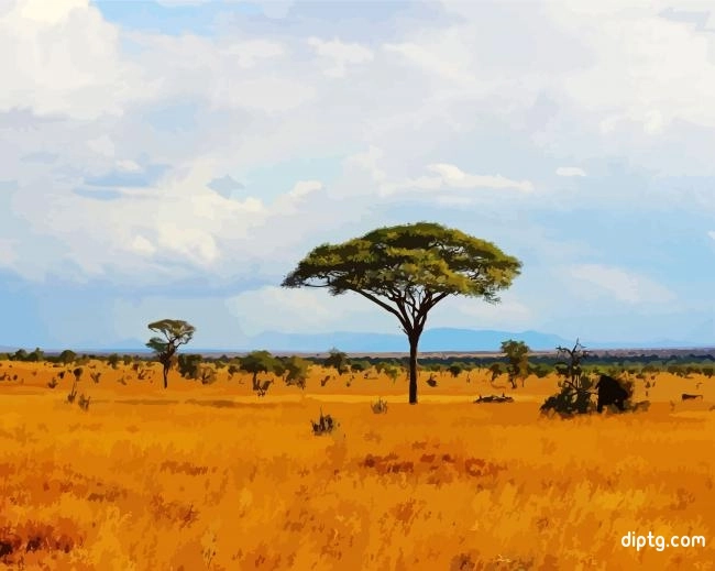 Tsavo East National Park Kenya Painting By Numbers Kits.jpg