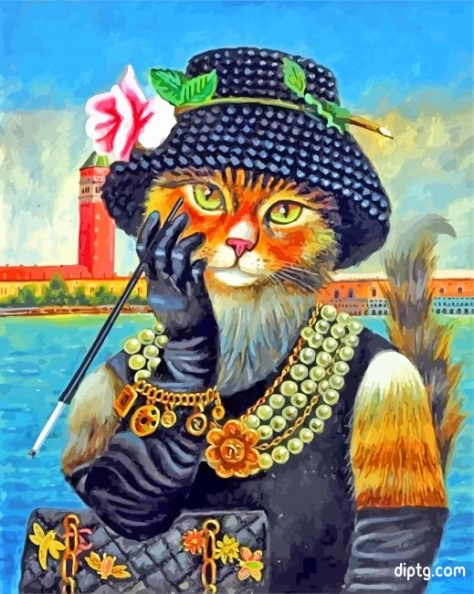 Classy Cat Animal Painting By Numbers Kits.jpg