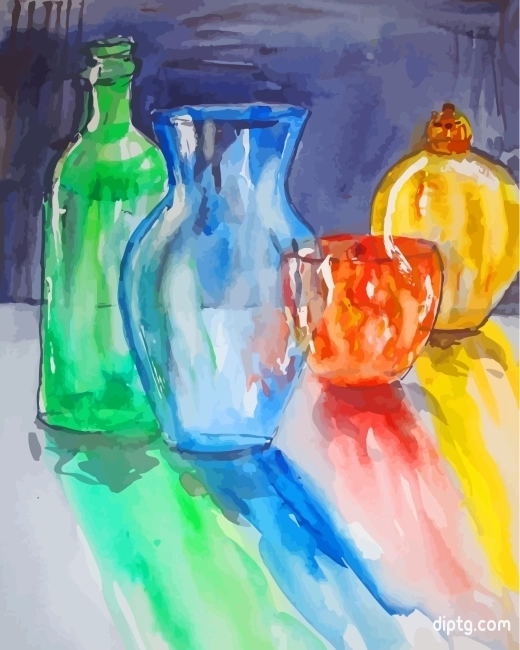 Glass Bottles Art Painting By Numbers Kits.jpg