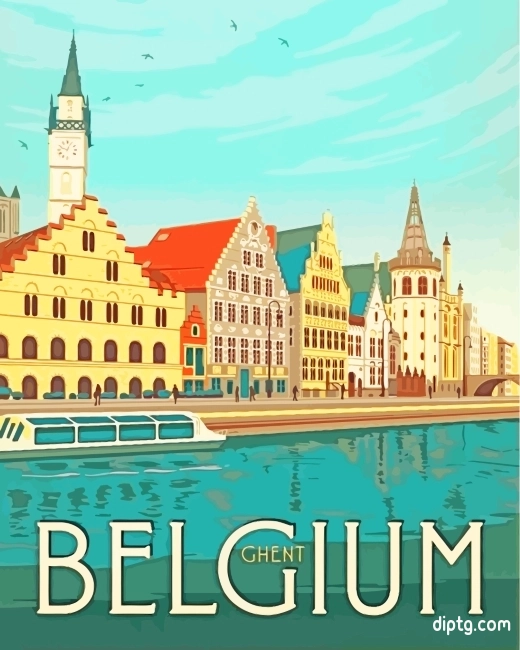 Ghent Belgium Painting By Numbers Kits.jpg