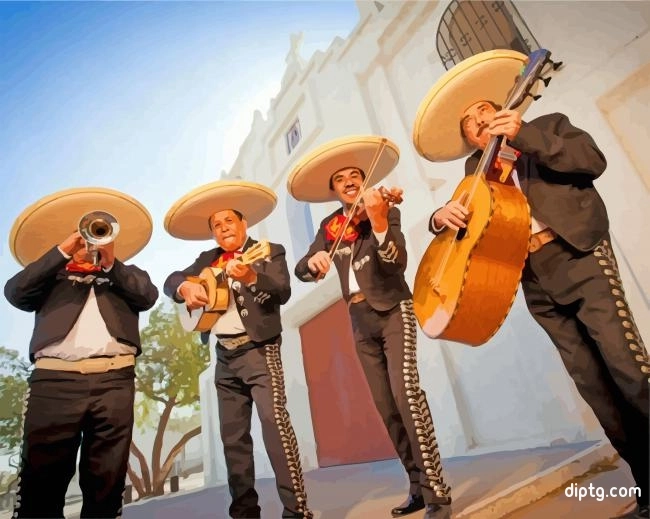 Musician Mariachi Painting By Numbers Kits.jpg