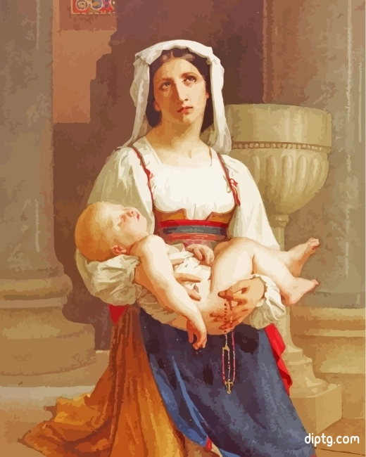 Italian Peasant With Child Painting By Numbers Kits.jpg