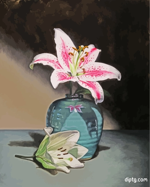 Lilies In A Vase Painting By Numbers Kits.jpg