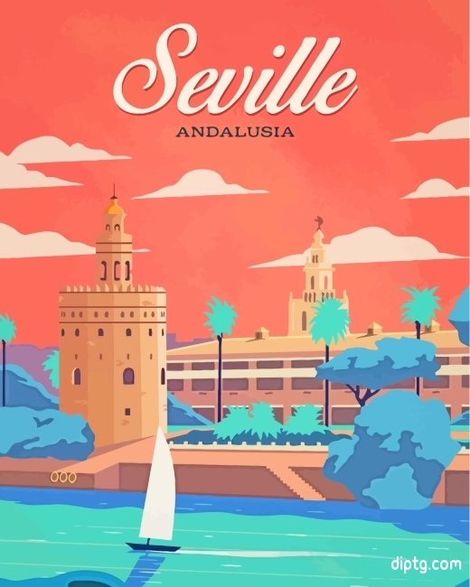 Spain Seville City Painting By Numbers Kits.jpg