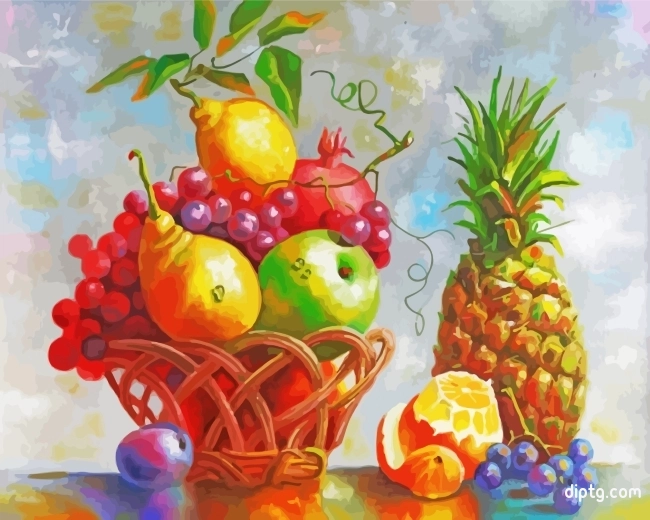 Pineapple And Fruits Painting By Numbers Kits.jpg