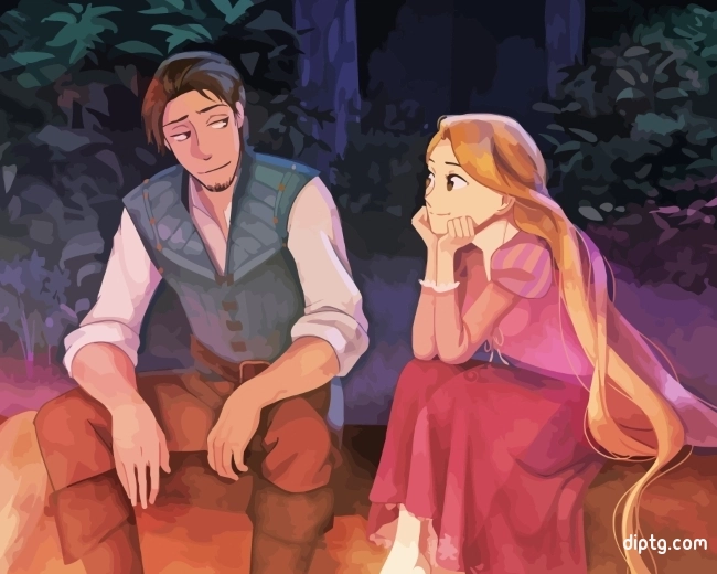 Rapunzel And Flynn Rider Tangled Painting By Numbers Kits.jpg