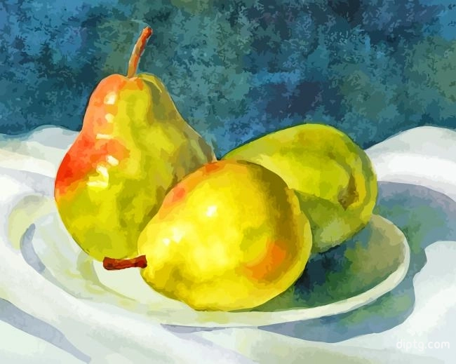 Pear Fruit Still Life Painting By Numbers Kits.jpg