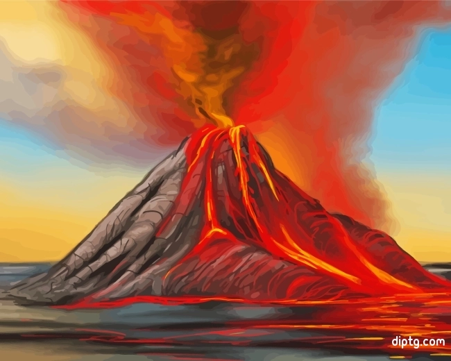 Fire Volcano Painting By Numbers Kits.jpg