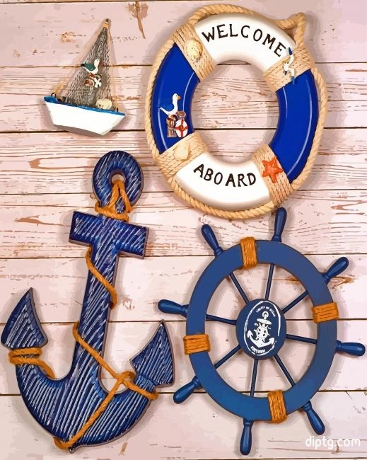 Nautical Elements Painting By Numbers Kits.jpg