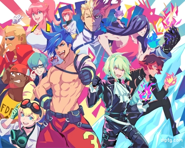 Promare Anime Characters Painting By Numbers Kits.jpg