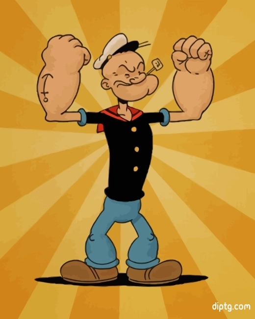 Popeye Cartoon Painting By Numbers Kits.jpg