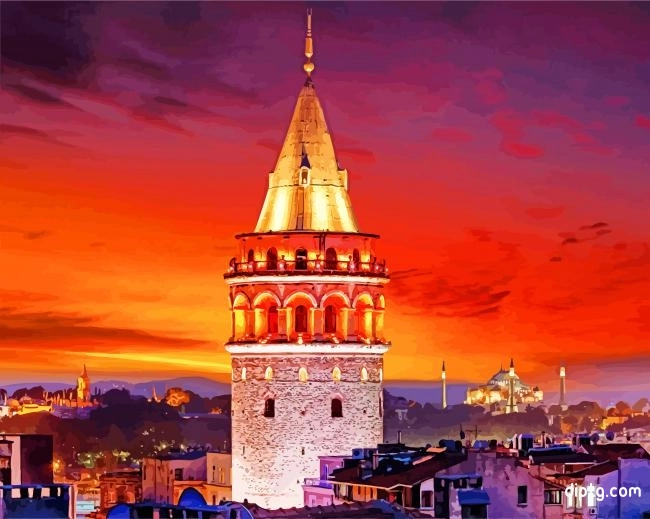 Galata Tower Istanbul Painting By Numbers Kits.jpg