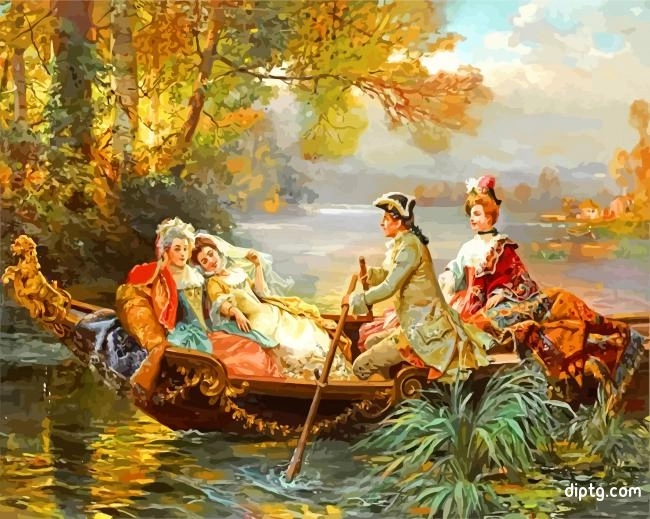 The Boating Party By Cesare Augusto Detti Painting By Numbers Kits.jpg