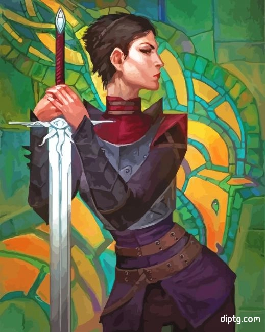 Woman And Sword Painting By Numbers Kits.jpg