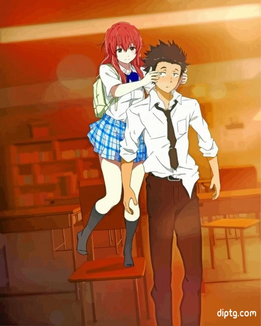 Shoya And Shouko From A Silent Voice Painting By Numbers Kits.jpg