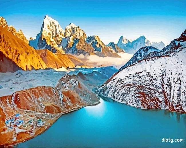 Nepal Gokyo Lakes Painting By Numbers Kits.jpg