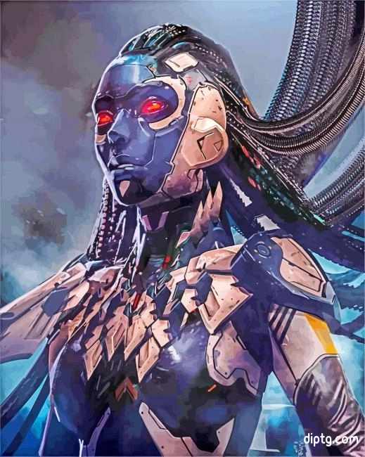 Cyborg Lady Painting By Numbers Kits.jpg