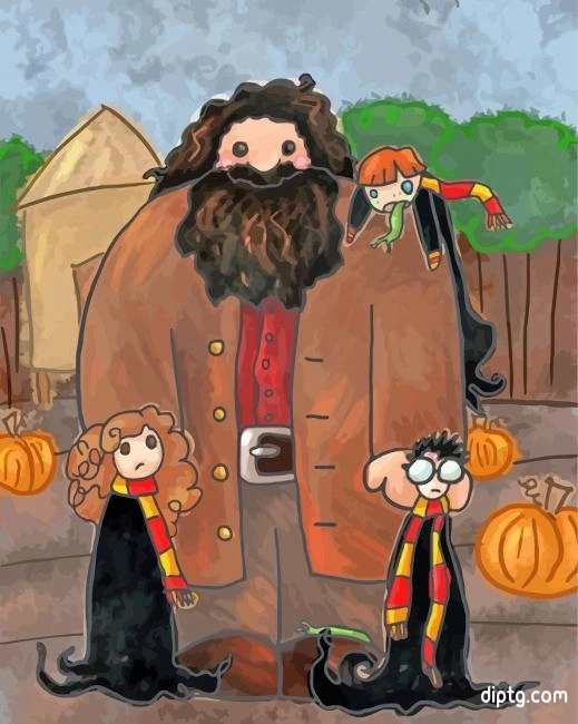 Hagrid Harry Hermione And Ron Art Painting By Numbers Kits.jpg