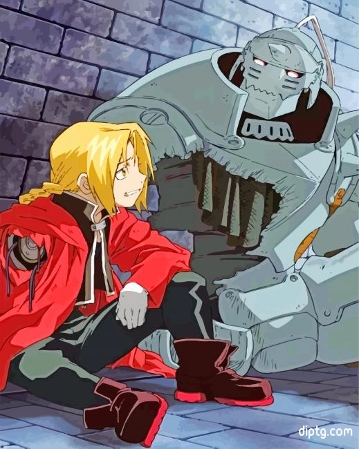 Edward Elric And Alphonse Elric Anime Painting By Numbers Kits.jpg