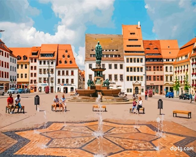 Freiberg Town In Germany Painting By Numbers Kits.jpg