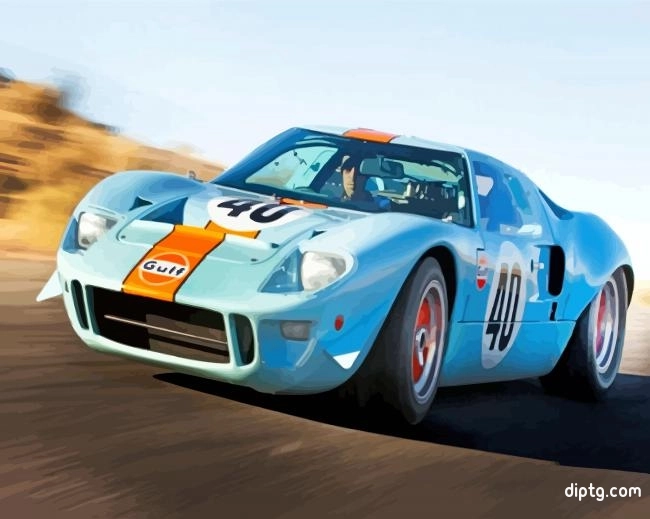 Ford Gt40 Blue And Orange Painting By Numbers Kits.jpg