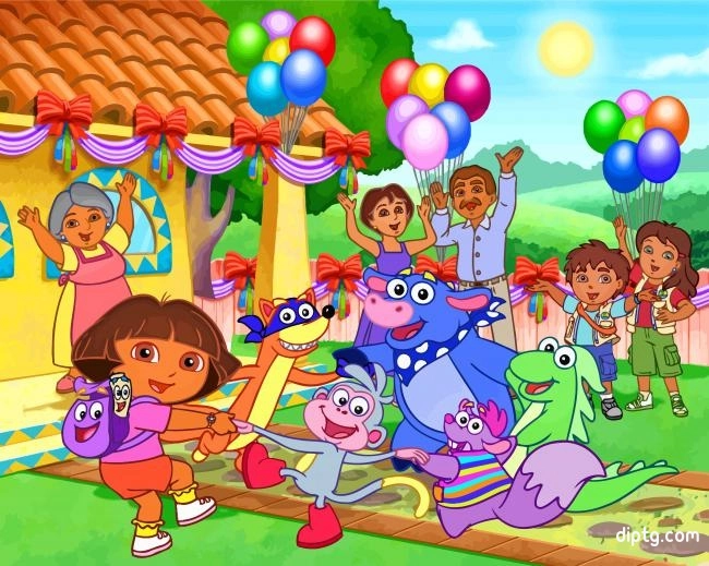 Dora And Friends Painting By Numbers Kits.jpg