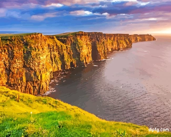 Cliffs Of Moher Sea Painting By Numbers Kits.jpg