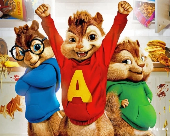 Alvin And The Chipmunks Animation Painting By Numbers Kits.jpg