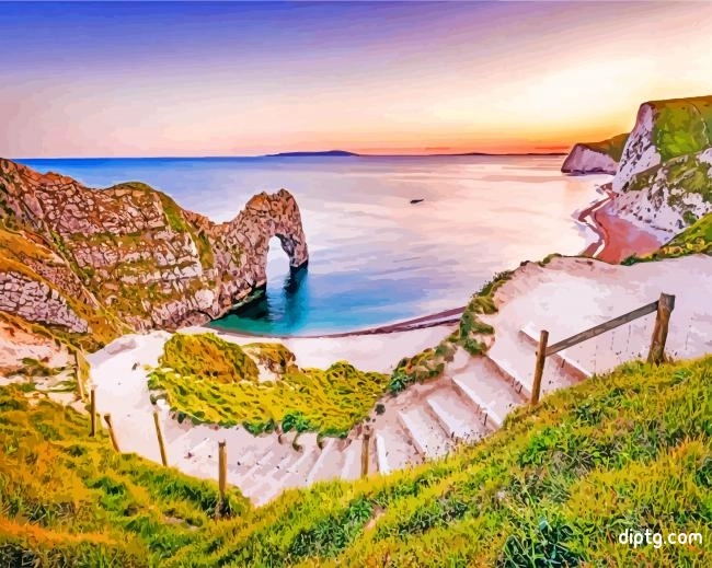 Arch Durdle Door Dorset Painting By Numbers Kits.jpg