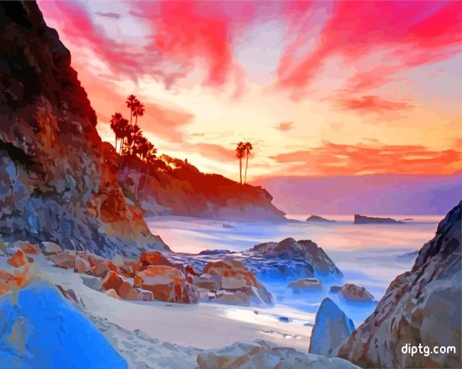 Sunrise In Laguna Beach Painting By Numbers Kits.jpg