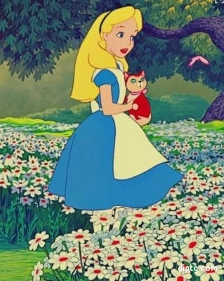 Cartoon Alice In Wonderland Painting By Numbers Kits.jpg