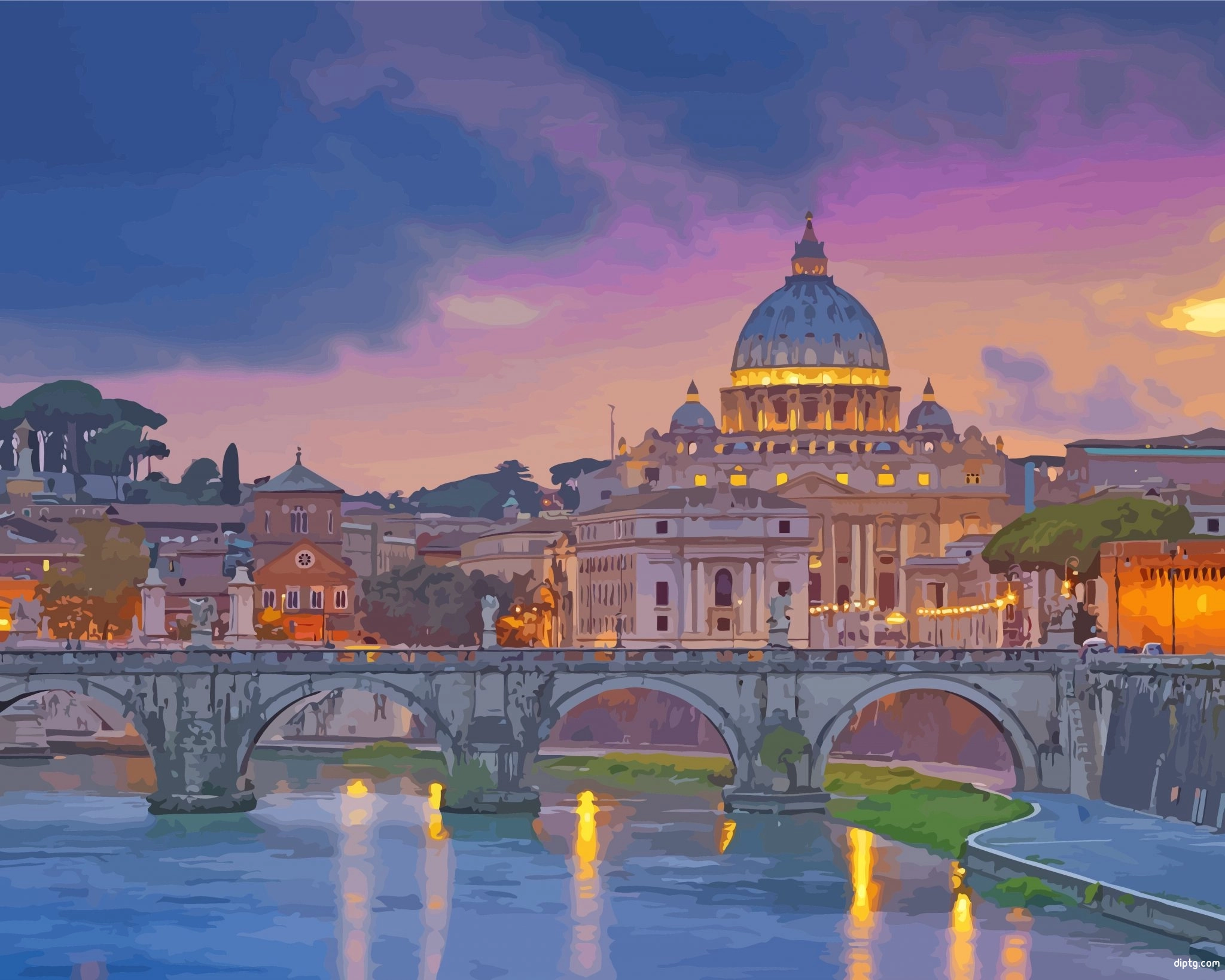 St Peters Basilica Vatican Painting By Numbers Kits.jpg