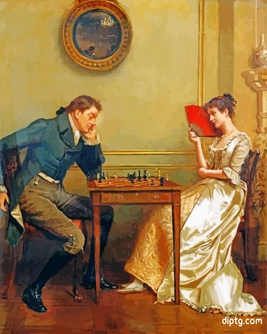 George Goodwin Kilburne A Game Of Chess Painting By Numbers Kits.jpg