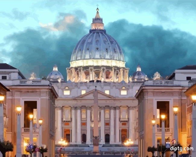 Saint Peters Square Church Painting By Numbers Kits.jpg