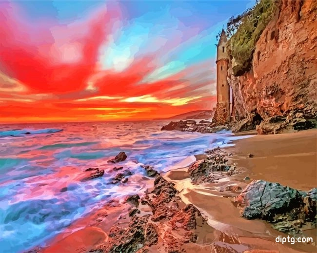Aesthetic Laguna Beach Sunset Painting By Numbers Kits.jpg