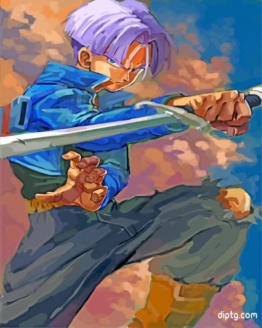Trunks Dragon Ball Z Anime Painting By Numbers Kits.jpg