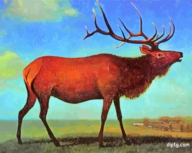 Albert Bierstadt Elk Painting By Numbers Kits.jpg