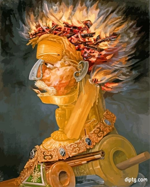 The Allegory Of Fire Giuseppe Arcimboldo Painting By Numbers Kits.jpg