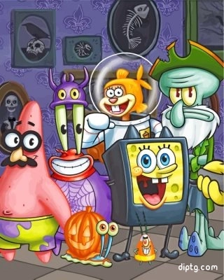 Spongebob Halloween Painting By Numbers Kits.jpg