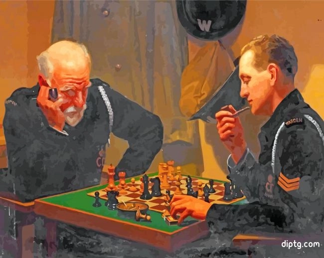 Men Playing Chess Game Painting By Numbers Kits.jpg