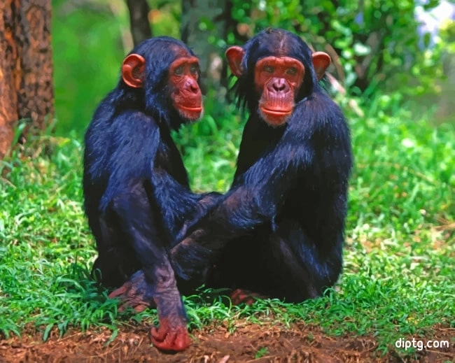 Black Monkey Siblings Painting By Numbers Kits.jpg