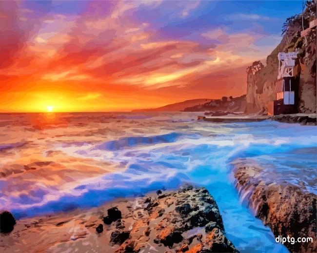 Laguna Beach California Sunset Painting By Numbers Kits.jpg