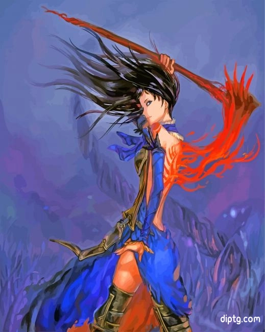 Shanoa Castlevania Anime Character Painting By Numbers Kits.jpg