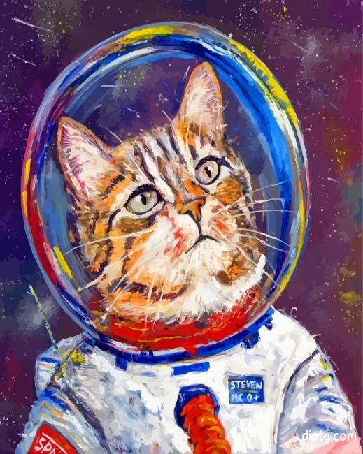 Astronaut Cat Art Painting By Numbers Kits.jpg