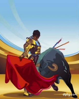 Bullfighter Illustration Painting By Numbers Kits.jpg