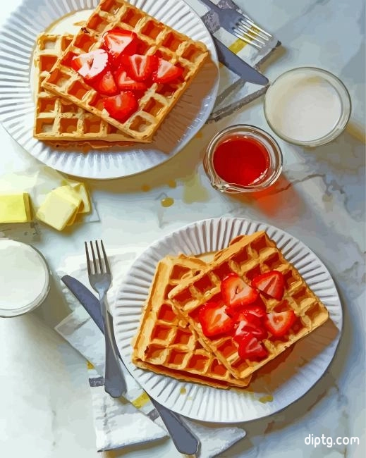 Sweet Waffles Plats Painting By Numbers Kits.jpg