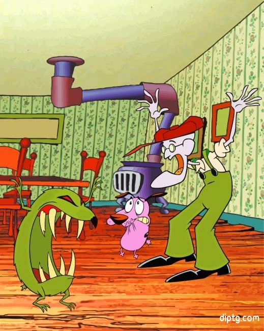 Courage The Cowardly Dog Eustace Bagge Painting By Numbers Kits.jpg