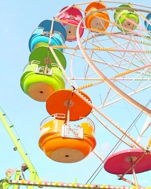 Colorful Ferris Wheel Painting By Numbers Kits.jpg